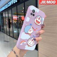 JIUMOO เคส Vivo S9 S9e ลายการ์ตูนแฮปปี้โดราเอมอนดั้งเดิมทรงสี่เหลี่ยมลายขอบซิลิโคนของเหลวแบบนิ่มเคสคลุมทั้งหมดตัวปกป้องกล้องถ่ายรูปเลนส์เคสฝาหลังเคสนิ่ม