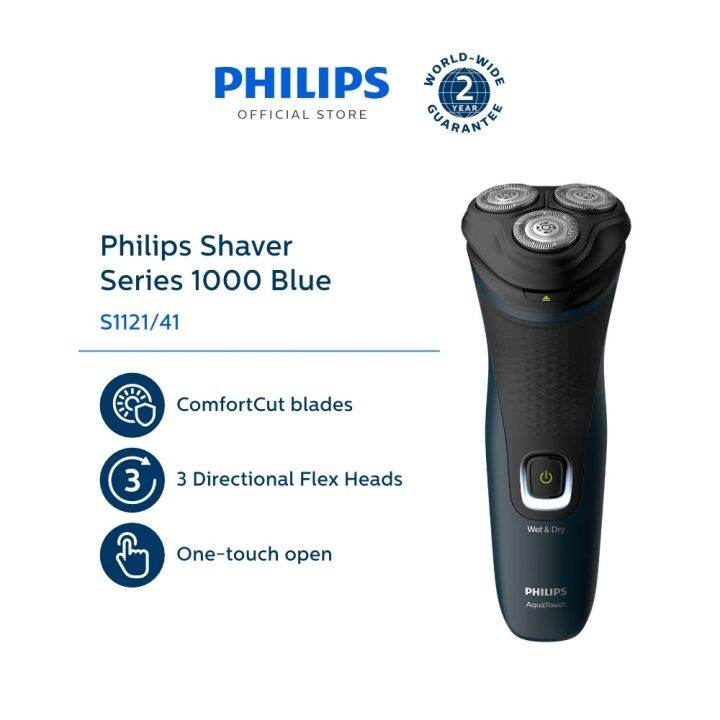 Philips Shaver Series 1000 Blue S1121/41 (Electric for Men Rechargeable ...