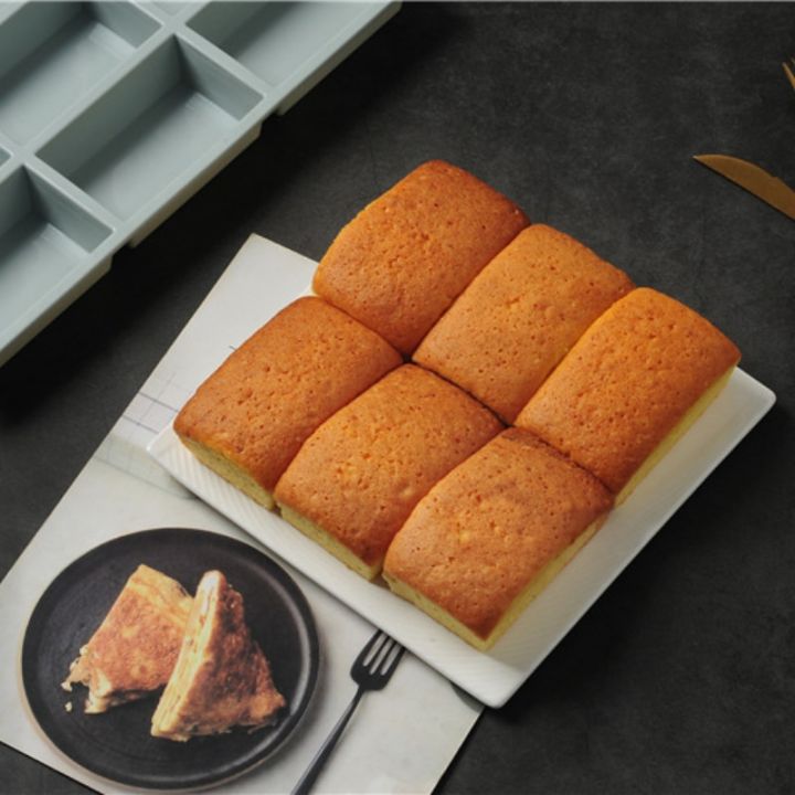แม่พิมพ์เค้กมัฟฟินมินิแผ่นเค้กสี่เหลี่ยมพิมพ์อบขนมปังซิลิโคนขนมปังอบบราวนี่ทำแม่พิมพ์