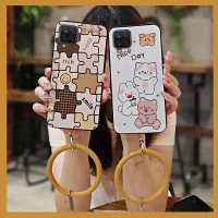 texture taste Phone Case For Samsung Galaxy A12 5G/SM-A125M/A125F The New advanced couple funny ring simple solid color