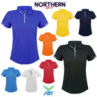 เสื้อโปโลหญิง FBT เสื้อเข้ารูป โปโลสีพื้น ผ้านุ่ม ระบายอากาศ BC2403