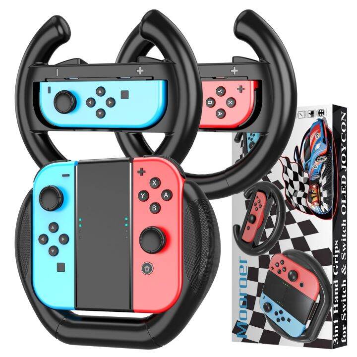 Steering Wheel for Nintendo Switch & Switch OLED Model JoyCon Racing
