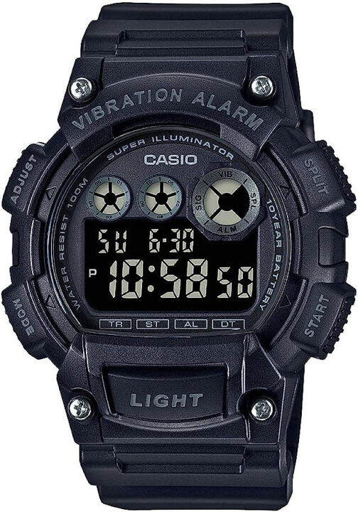 Casio Vibration Alarm Super Illuminator Stop Watch W735H1BV Lazada PH