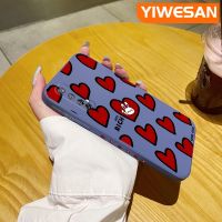 YIWESAN เคสสำหรับ Realme 7 4G Realme Narzo 20 Pro โชคดีลายหัวใจรักสีแดงดีไซน์ใหม่บางสวยงามเคสโทรศัพท์ป้องกันขอบสี่เหลี่ยมเคสนิ่มเคสปลอกซิลิโคนกันกระแทก