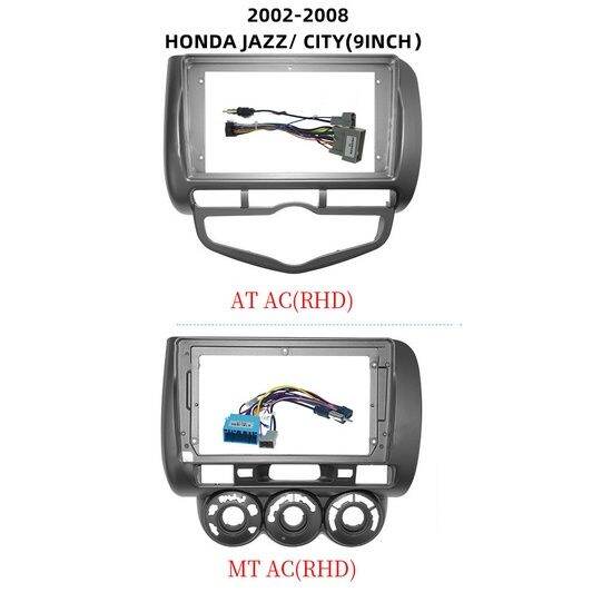 fascia-สายเคเบิลกรอบวิทยุรถยนต์-สําหรับ-honda-fit-jazz-city-2002-2008-android