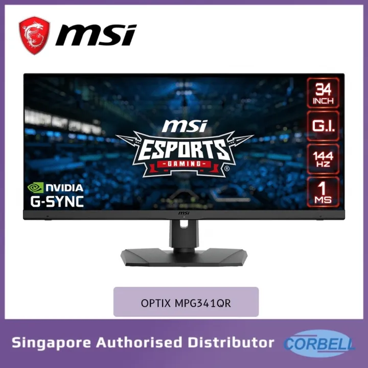 MSI Optix MPG341QR 34 Flatscreen Monitor UWQHD/IPS Panel/144hz/HDR 400 ...