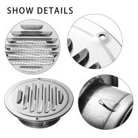 Size Prevent Pest Stainless Steel Round Vents Cover Air Circulation Ducting Ventilation Grilles Exterior Wall Air Vent Exhaust Fans