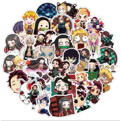 100 ชิ้น สติ๊กเกอร์ดาบพิฆาตอสูร Kimetsu no Yaiba Demon Slayer sticker เอาไว้แปะ Notebookตู้เย็น