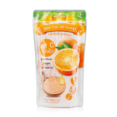เกลือขัดผิวสูตรส้มญี่ปุ่น โมริกะ Morika Japan Yuzu Salt Scrub 200 g