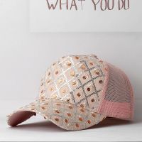 2023✺✕❁ Fashion sequins breathable mesh hat summer outdoor sunshade cap female han edition tide model of sports tourism baseball cap