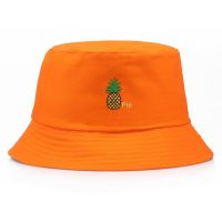 Hot selling hats spring and summer fruit pineapple double-sided fisherman hat basin hat leisure travel sun hat