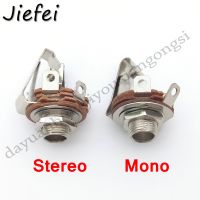 3Pcs 2 Pole Mono / 3 Pole Stereo Plug jack with Switch Audio Female Connector 6.35mm 6.3mm 1/4 Welding Type Panel Socket