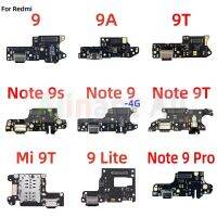 ของแท้สำหรับ Xiaomi Redmi Note 9 9A 9C 9T 9T 9G 4G 5G Pro พอร์ตที่ชาร์จที่ชาร์จไฟรวดเร็ว USB ตัวเชื่อมต่อไมโครโฟน PCB Dock สายเคเบิลงอได้