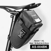 AS-004BK Rockbros Bicycle Saddle Bag Seat Bike Cycling Pack Accessories Waterproof Refletive Strap-On Black