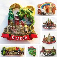 【lz】✈☂  Poland wavel castelo cracóvia geladeira ímãs castelo wroclaw lembranças turísticas etiqueta magnética decoração para casa presentes polska ideia