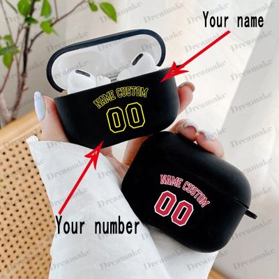 Custom Basketball Number Name Case for Apple Airpods 1 2 3 Pro 2 Earphone Box Silicone Protective AirPods Pro Case