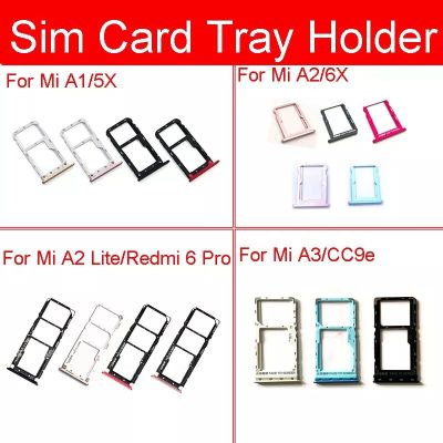 เหมาะสำหรับ A1 Xiaomi Mi /Mi A2 /Mi A3 /Mi A2 Lite/mi A3นาโนซิมกระเป๋าเก็บบัตรถาดอะไหล่ช่องเสียบบัตร SD TF คู่