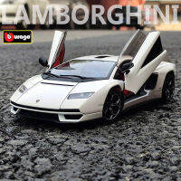 Bburago 1:24 Lamborghini Countach LPI800-4ล้อแม็กรถสปอร์ตรุ่น D Iecast โลหะรูปแบบการแข่งรถจำลองคอลเลกชันเด็กของเล่นของขวัญ