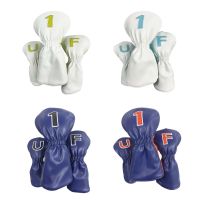 3Pcs PU Wood Golf Head Covers Men Women Universal Golf Club Head Covers