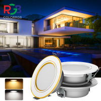 ไฟดาวน์ไลท์ LED เพดาน5W 9W 12W 15W 18W Led,ไฟเพดานสีทอง/เงิน/สีขาว AC 220V 230V 240V ไฟ Led