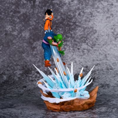 ZZOOI 21CM Anime Dragon Ball Son Goku VS Piccolo Figure PVC Action Figures GK Statue Collection Model Toys for Children Gifts
