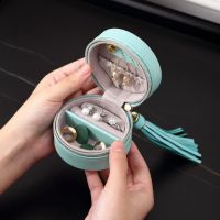 Tassel Jewelry Box Mini Travel Jewelry Organizer Earring Ring Necklace Portable Packaging Case Mini Jewelry Storage Box