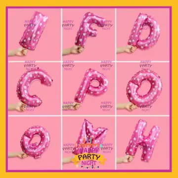 Light pink store letter balloons