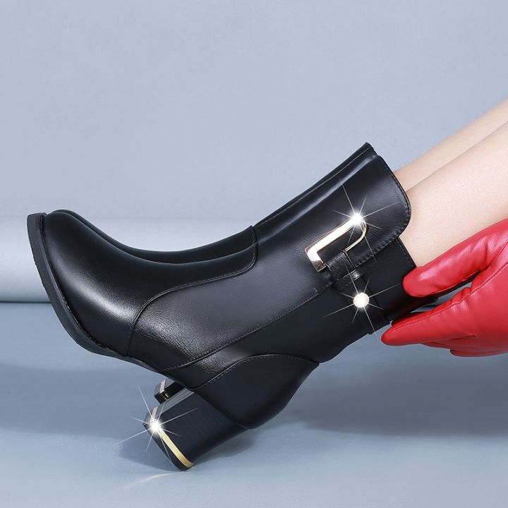 ผลิตภัณฑ์ที่แนะนำ-ผู้หญิงใหม่หนากับหัวกลมลมอังกฤษรองเท้าแฟชั่นผู้หญิงรองเท้าส้นสูงมาร์ติน