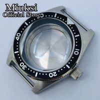 【YF】 Miuksi 62MAS diving 40mm silver sterile watch case domed sapphire glass fit NH35 NH36 movement