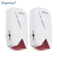 Topvico 2pcs Power Failure Alarm Off + On Detector Alert 100V - 220V Freezer / Medical Outage Sensor 118dB Loud Siren with LED