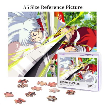 InuYasha (1) Wooden Jigsaw Puzzle 500 Pieces Educational Toy Painting Art Decor Decompression toys 500pcs