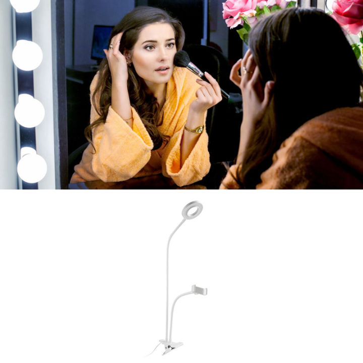dimmable-selfie-ring-light-with-65cm-gooseneck-stand-amp-cell-phone-holder-for-youtube-beauty-live-makeup-studio