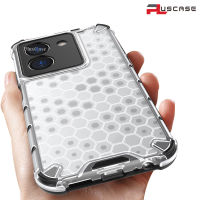 PlusCase สำหรับ Vivo Y36 4G กันกระแทก Honeycomb Clear โทรศัพท์ถุงลมนิรภัย Armor Hybrid ทนทานป้องกันปลอก