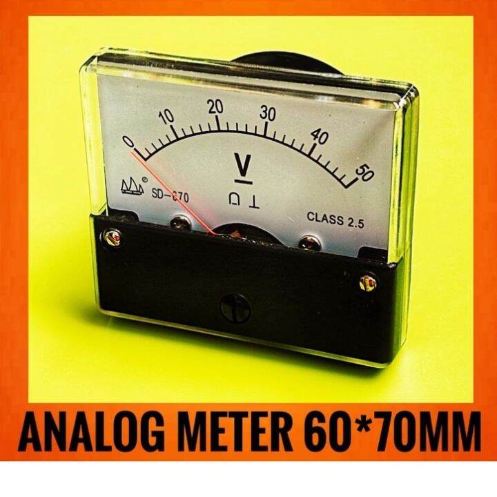 [READY STOCK]ANALOG AMP METER VOLT METER PANEL METER 60*70 MM (BACK