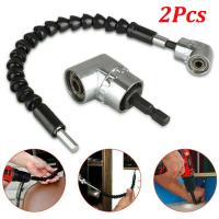 HH-DDPJ2x Right 105 Angle Drill Flexible Shaft Bit Kit Extension Screwdriver Bit Holder Faucet Extenders