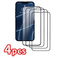 [HOT DOLXIOWEOH 539] 4ชิ้นสำหรับ iPhone 13เต็มฝาครอบกระจกนิรภัยสำหรับ iPhone 11 Pro Max 12 X XS XR ป้องกันหน้าจอ HD