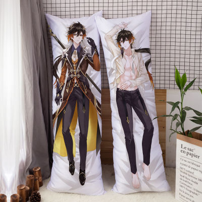 Anime Dakimakura Game Genshin Impact Hugging Body Pillowcase Design Printed Long Pillow Cover Boyfriend Home Bedding