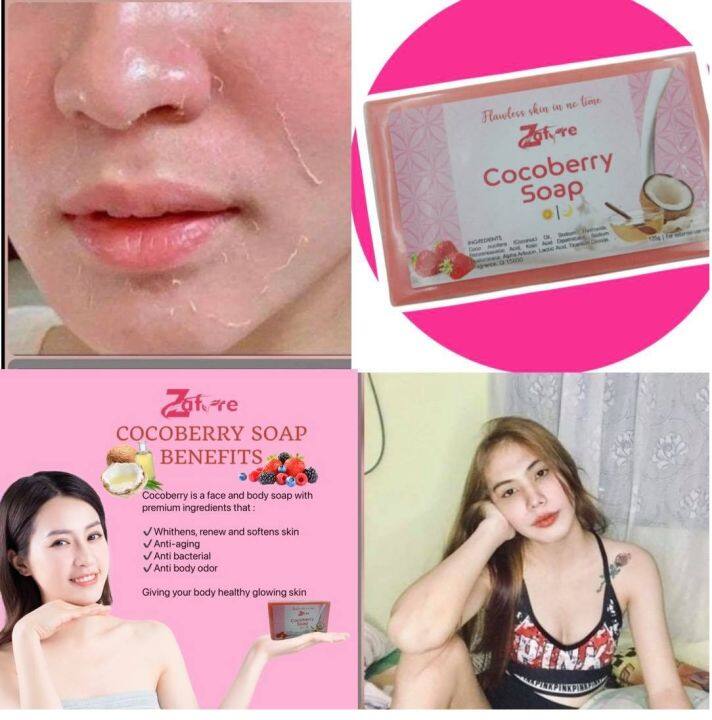 Original Cocoberry Soap ZAFYRE Triple Whitening Peeling Bleaching Body ...