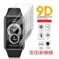 3 12PCS Soft Hydrogel Film For Huawei Band 6 Band6 9D Curved Protective Film Hauwei Huawey Band 6 Pro Smart Wristband Not Glass