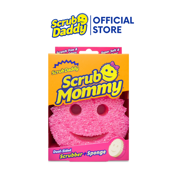  Scrub Daddy Dual-Sided Sponge and Scrubber- Scrub Mommy Dye  Free - Scratch-Free Scrubber for Dishes and Home, Odor Resistant, Soft in  Warm Water, Firm in Cold, Deep Cleaning, Dishwasher Safe, 1ct 