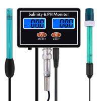 Professional Online 2 In1 Digital PH Meter เครื่องวัดความเค็ม Pond Aquarium สระว่ายน้ำ Hot Spring Real-Time การตรวจสอบอย่างต่อเนื่อง