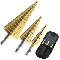 ✌ Hss Titanium Step Drills Bit Cone Taper Hex Shank Stainless Steel Drill Bit Metal Hole Cutter Metric Center Drill 4-12/20/32