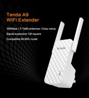 Thiết bị Kích Sóng WIFI. Bộ kích sóng wifi, Bộ kích sóng Wifi Tenda A9 Wireless N300Mbps, Bộ kích sóng wifi không dây Tenda A9 Bảo Hành 12 Tháng thumbnail