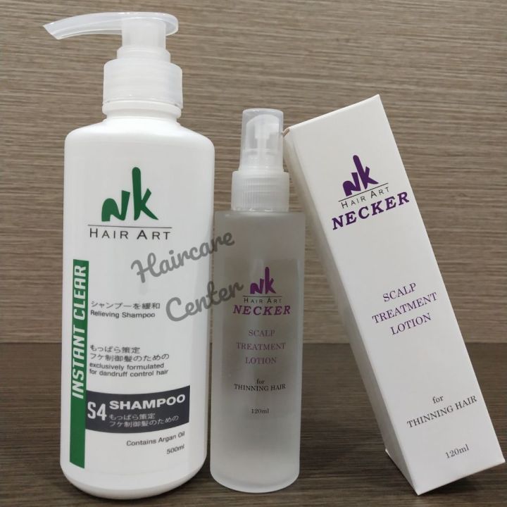 Nk Instant Clear S4 Shampoo 500ml +Necker Scalp Treatment Lotion 120ml |  Lazada