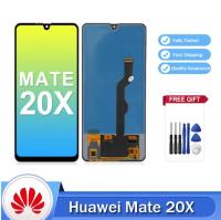 TFT LCD สำหรับ Huawei Mate 20 X EVR-L29 EVR-AL00 TL00จอแสดงผล LCD หน้าจอสัมผัสอุปกรณ์เสริมสำหรับ Mate 20X LCD