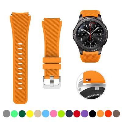 【CC】 20mm 22mm galaxy watch4 44mm/40mm 5 pro active 2 s3 Silicone Correa bracelet gt2/3/2e band
