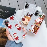 Christmas Case For Redmi Note 10 Pro 10S Phone Case Lovely Cartoon Elk New Year Soft Silicone Funda For Xiaomi Redmi Note 10