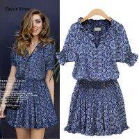 【Ladies shop】2022 ShortWomen SummerBohoFloral PrintBeachTunic Sundress Shampoots