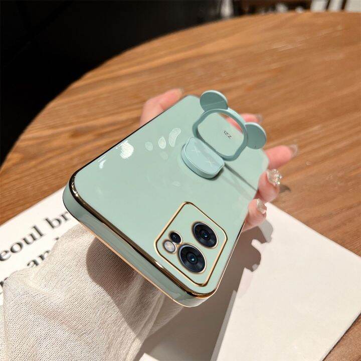 ป้องกันเลนส์กล้องชุบเคสแบบนิ่ม-realmec53ปลอกโทรศัพท์มือถือ-realme-เคสโทรศัพท์หมีขาตั้งโทรศัพท์