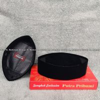 HITAM PRIA Songkok Skullcap Super Smooth Peci National Plain Black AC, Original Black Plain Peci Without Paper Motof Durable Motif H iming Wadimor Head Peci